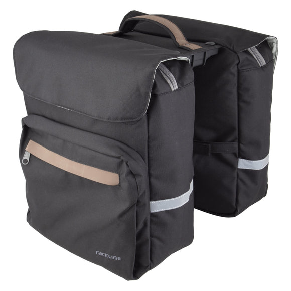 Racktime Ture 2.0 Pannier Bag SnapIt 2.0 12.2x14.2x5.1` (x2) 1619 c.i. Black