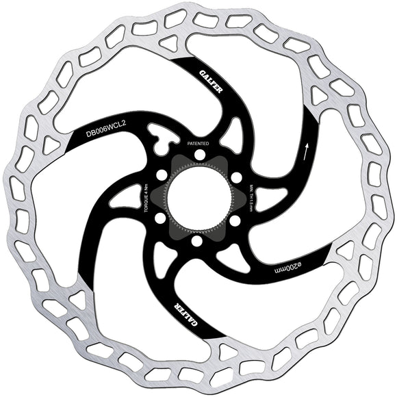 Galfer 200mm Rotor Center Lock 2.0mm Black/Silver