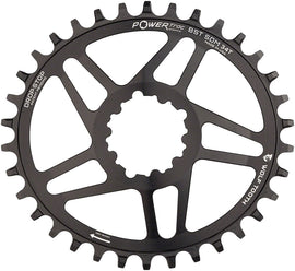 Wolf Tooth Elliptical Direct Mount Chainring - 34t SRAM Direct Mount Drop-Stop A For SRAM 3-Bolt Boost Cranksets 3mm Offset BLK