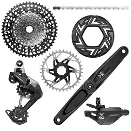 SRAM Eagle 90 Ebike Groupset -  160mm Brose 36T Clip-on Guard Chain XS-1275 10-52t Single Click Shifter Rear Derailleur