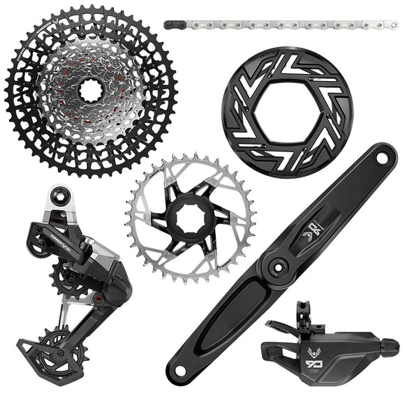 SRAM Eagle 90 Ebike Groupset -  160mm Brose 36T Clip-on Guard Chain XS-1275 10-52t Single Click Shifter Rear Derailleur