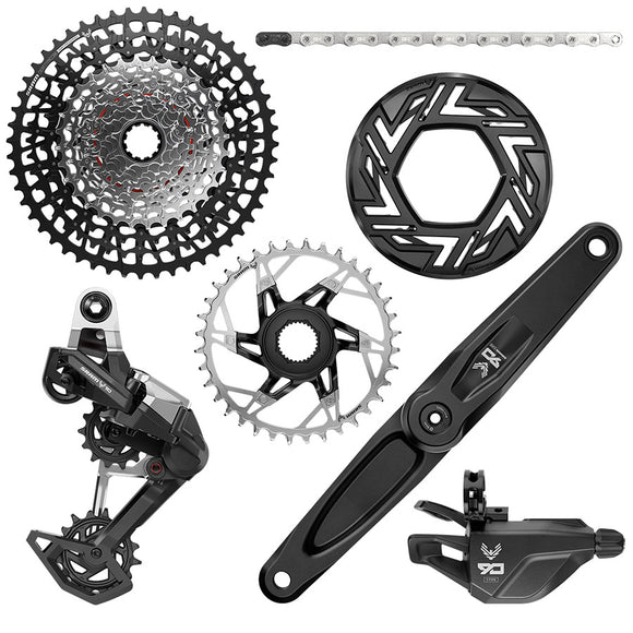 SRAM Eagle 90 Ebike Groupset -  160mm Bosch 36T Clip-on Guard Chain XS-1275 10-52t Single Click Shifter Rear Derailleur