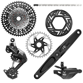SRAM Eagle 90 Ebike Groupset -  165mm  Bosch 36T Clip-on Guard Chain XS-1275 10-52t Single Click Shifter Rear Derailleur