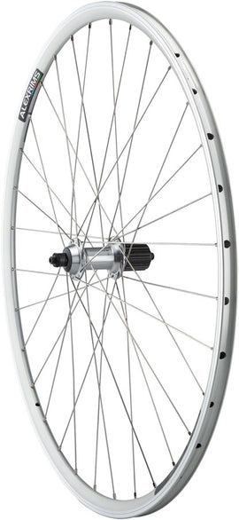 Quality Wheels Tiagra/DA22 Rear Wheel - 700 QR x 130mm Rim Brake HG 11 Road Silver Clincher 32H