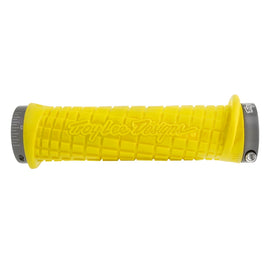 ODI Troy Lee Grips - Yellow/Gray Lock-On