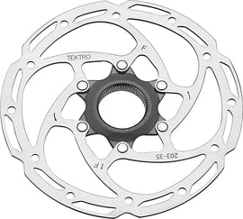 Tektro TR-35 Disc Brake Rotor - 203mm Center-Lock 1.8mm Thickness Silver