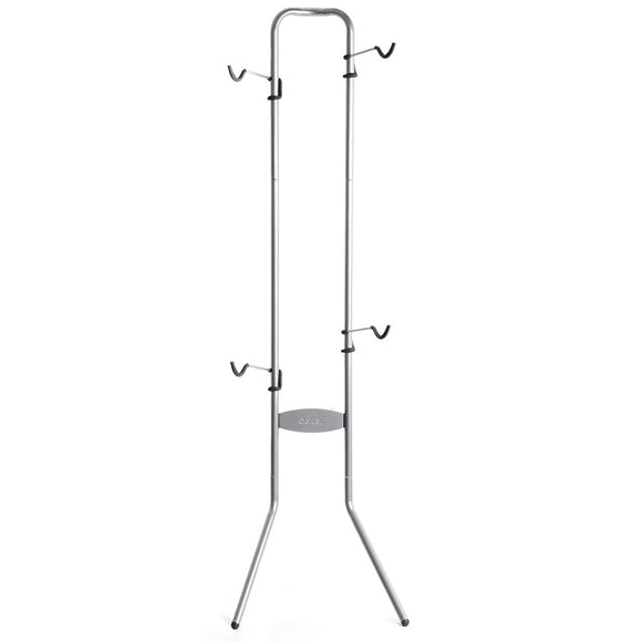 Delta Two Bike Gravity Stand Wall Rack Silver 2 Bikes