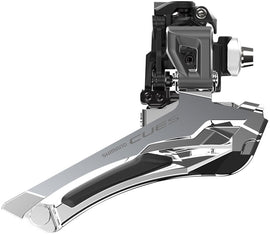 Shimano CUES FD-U6030-F Front Derailleur - 9/10-Speed Double Down-Swing Braze-On 46/50t Max BLK/Silver