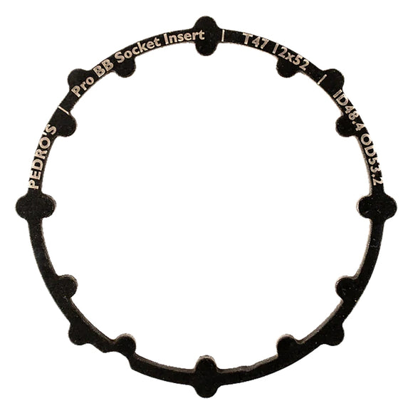 Pedros Pro BB Socket System Insert BB Adapter Tool Black 12-Notch 52mm 6460765 T47