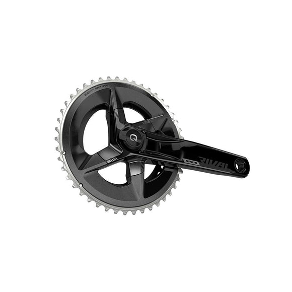 SRAM Rival AXS Crankset Quarq Power Meter - 165mm 12-Speed 46/33t Yaw 107 BCD DUB Spindle Interface BLK D1