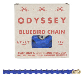 Odyssey Bluebird Chain - Single Speed 1/2" x 1/8" 112 Links Blue