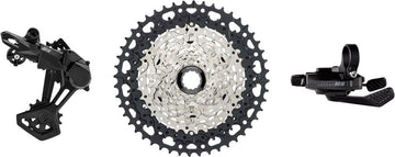 microSHIFT Advent MX 1x10-Speed Groupset - MX Trail Shifter MX Rear Derailleur Steel Cage Clutched 11-48t Cassette For HG Driver