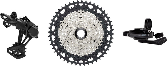 microSHIFT Advent MX 1x10-Speed Groupset - MX Trail Shifter MX Rear Derailleur Steel Cage Clutched 11-48t Cassette For HG Driver