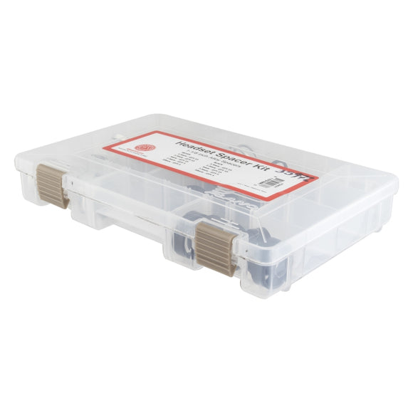 Wheels Manufacturing Aluminum Headset Spacer Kit - 1-1/8" Assorted 105pcs Silver