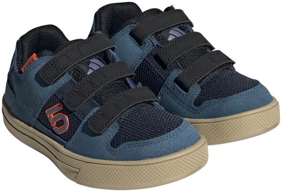 Five Ten Freerider Kid's VCS Flat Shoes - Youth Legend Ink/Wonder Steel/Impact Orange 5K
