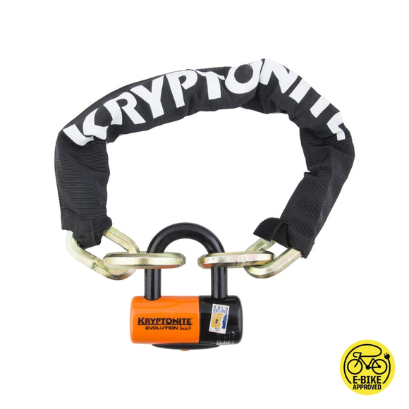 Kryptonite New York Cinch Ring Chain 1275 Evolution Disc Lock 2.5' 70cm