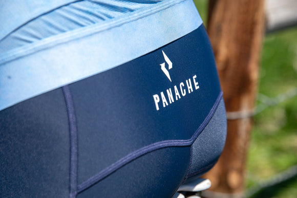 Panache Men's WT 2ND SKIN Bib Short - Midnight Blue w/Panache Logo
