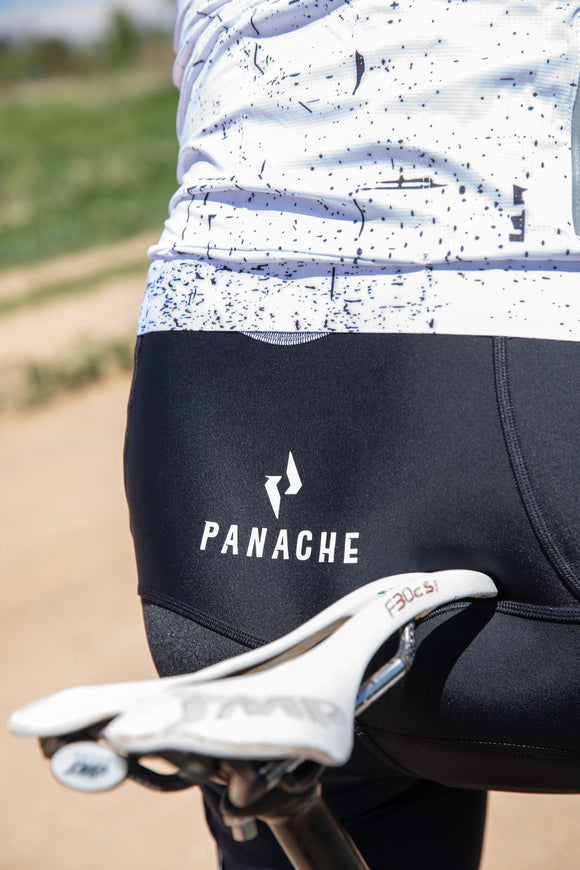 Panache Men's WT 2ND SKIN Bib Short - Black w/Panache Logo