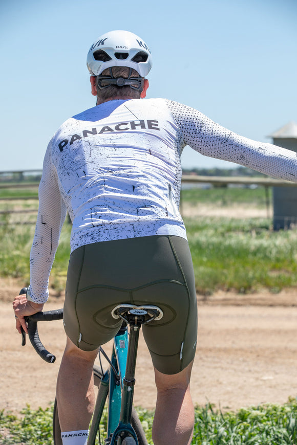 Panache Men's WT 2ND SKIN Bib Short - Forest w/Panache Logo