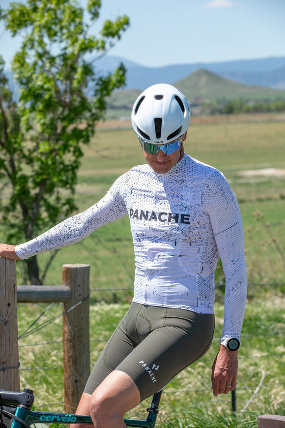 Panache Men's WT 2ND SKIN Bib Short - Forest w/Panache Logo