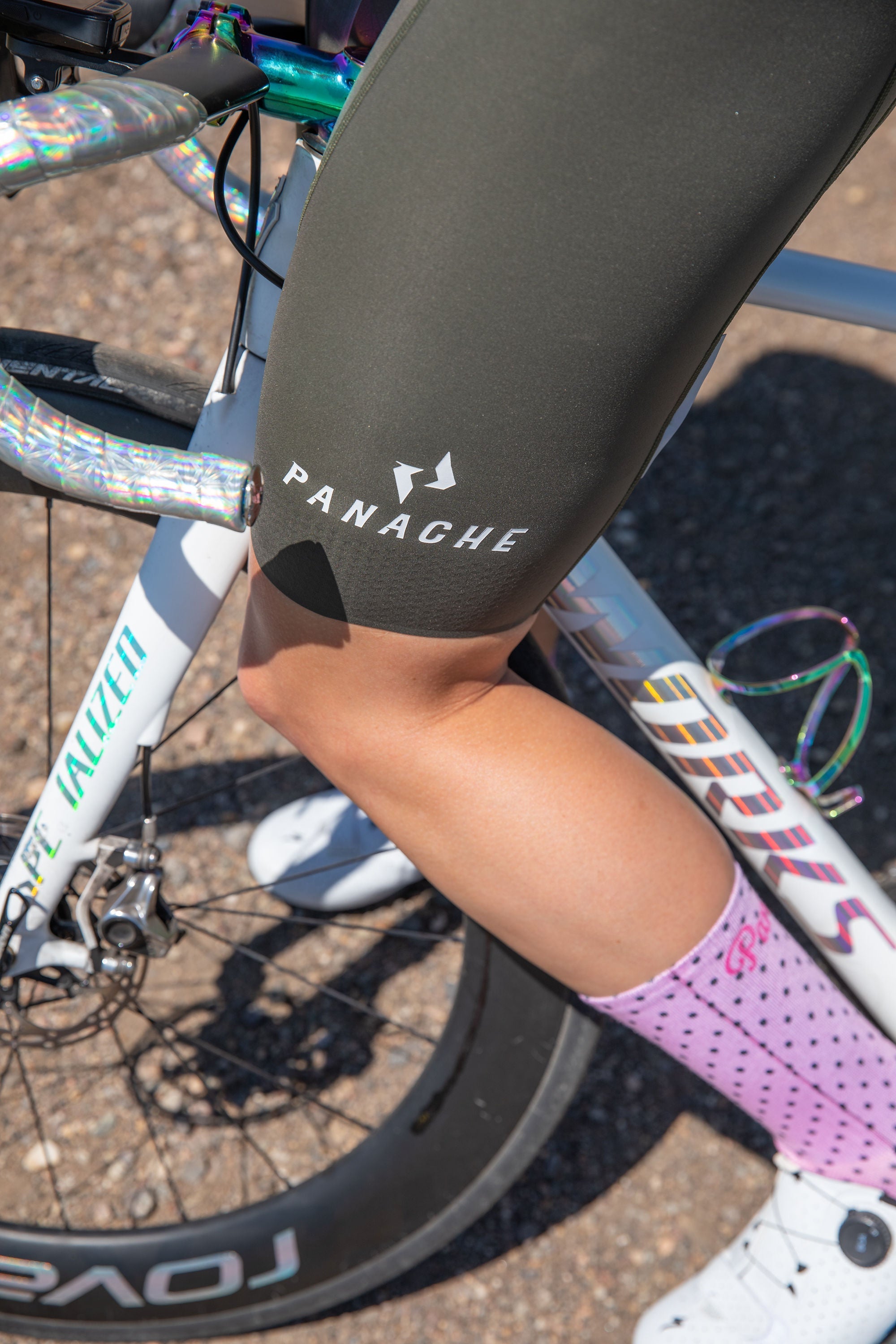 Panache Women's WT 2ND SKIN Bib Short - Forest w/Panache Logo