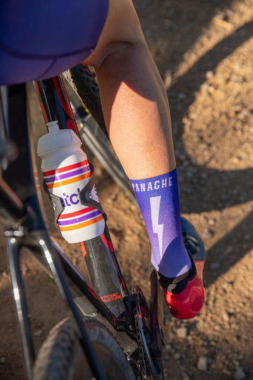 Panache Pro 6" Sock - Purple Bolts - 0