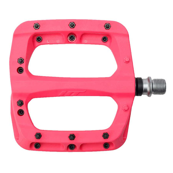 HT Components PA03A Nano P Platform Pedals Body: Nylon Spindle: Cr-Mo 9/16'' Pink Pair