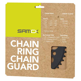 Samox PD-R4-S Chainring Teeth: 38 Speed: 1 BCD: 104 Bolts: 4 Steel Black