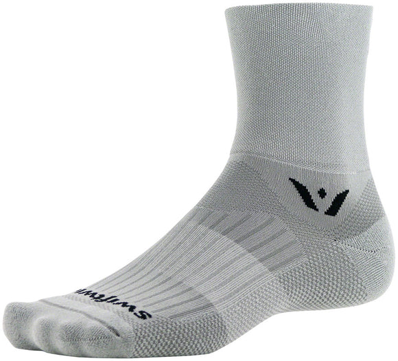 Swiftwick Aspire Four Socks - 4" Pewter Small