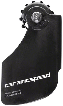 CeramicSpeed OSPW Pulley Wheel Aero System Shimano 9200/9250 8100/8150 - Coated Races Alloy Pulley Carbon Cage BLK