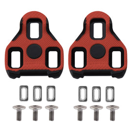 Exustar Look Keo Compatible Road Cleats  Red/Black Look Keo 7° Float