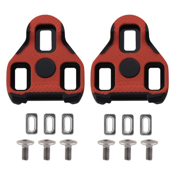 Exustar Look Keo Compatible Road Cleats  Red/Black Look Keo 7° Float