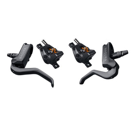Magura MT A2 Disc Brake Lever Set - Left Right Levers Front Rear 2-Pistion Calipers BLK