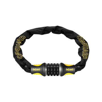 Onguard Combo Chain Lock 4mm 4`/122cm Combo Blk