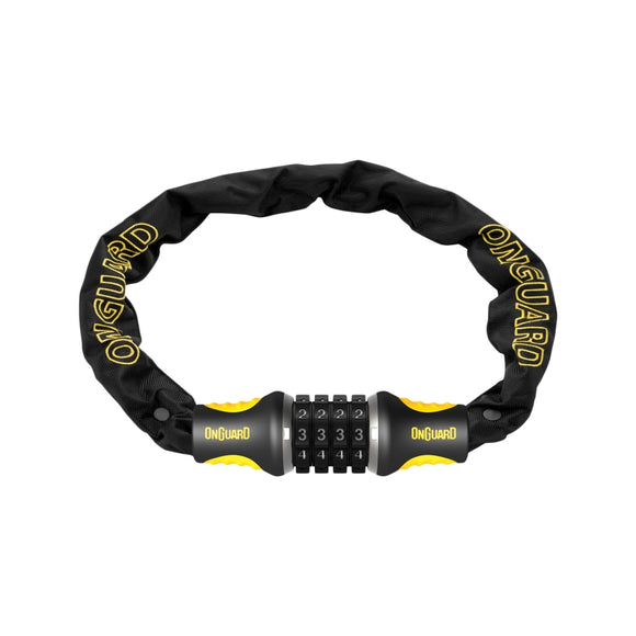Onguard Combo Chain Lock 4mm 4`/122cm Combo Blk