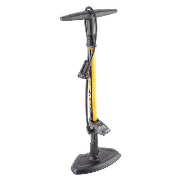 Topeak JoeBlow Sport Digital Floor Pump - 160psi / 11bar Digital Gauge TwinHead DX5 BLK/YLW