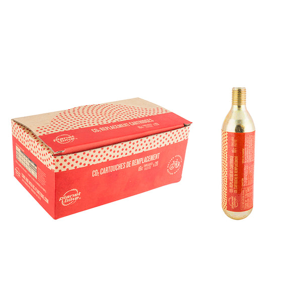 Planet Bike 16g Threaded CO2 Cartridges: Box of 20