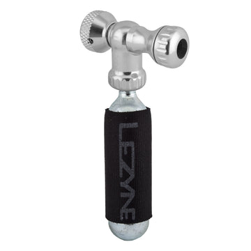Lezyne Control Drive Co2 16 gram cartridge machined Slip Fit Chuck Silver