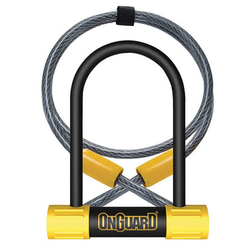 OnGuard BullDog Series U-Lock - 3.5 x 5.5" Keyed BLK/YLW Includes 4' cable bracket