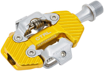 Wolf Tooth CTRL Trail Performance Clipless Pedals - Dual Sided Clipless Alloy 9/16" Gold Pair Shimano SPD