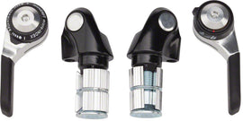 microSHIFT Bar End Shifter Set 9-Speed Road Double/Triple Shimano Compatible Silver