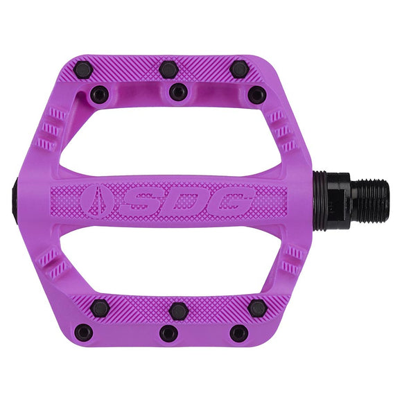 SDG Components Slater Platform Pedals Body: Nylon Spindle: Cr-Mo 9/16 Purple Pair