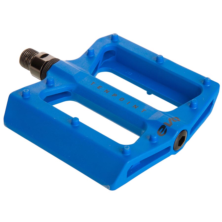 EVO Tenpoint Platform Pedals Body: Nylon Spindle: Cr-Mo 9/16 Blue Pair