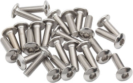 BikeFit Cleat Screws 25-Pack 20mm Universal / Look / Shimano Compatible 4mm Hex M5 X 0.8