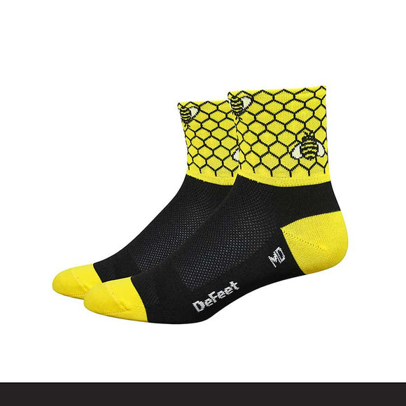 DeFeet Aireator 2-3" Socks Black/Bright Gold L Pair