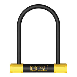 OnGuard BullDog Series U-Lock - 4.5 x 9" Keyed Black/Yellow Includes bracket