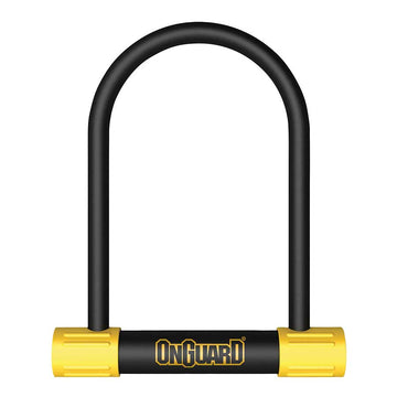 OnGuard BullDog Series U-Lock - 4.5 x 9" Keyed Black/Yellow Includes bracket