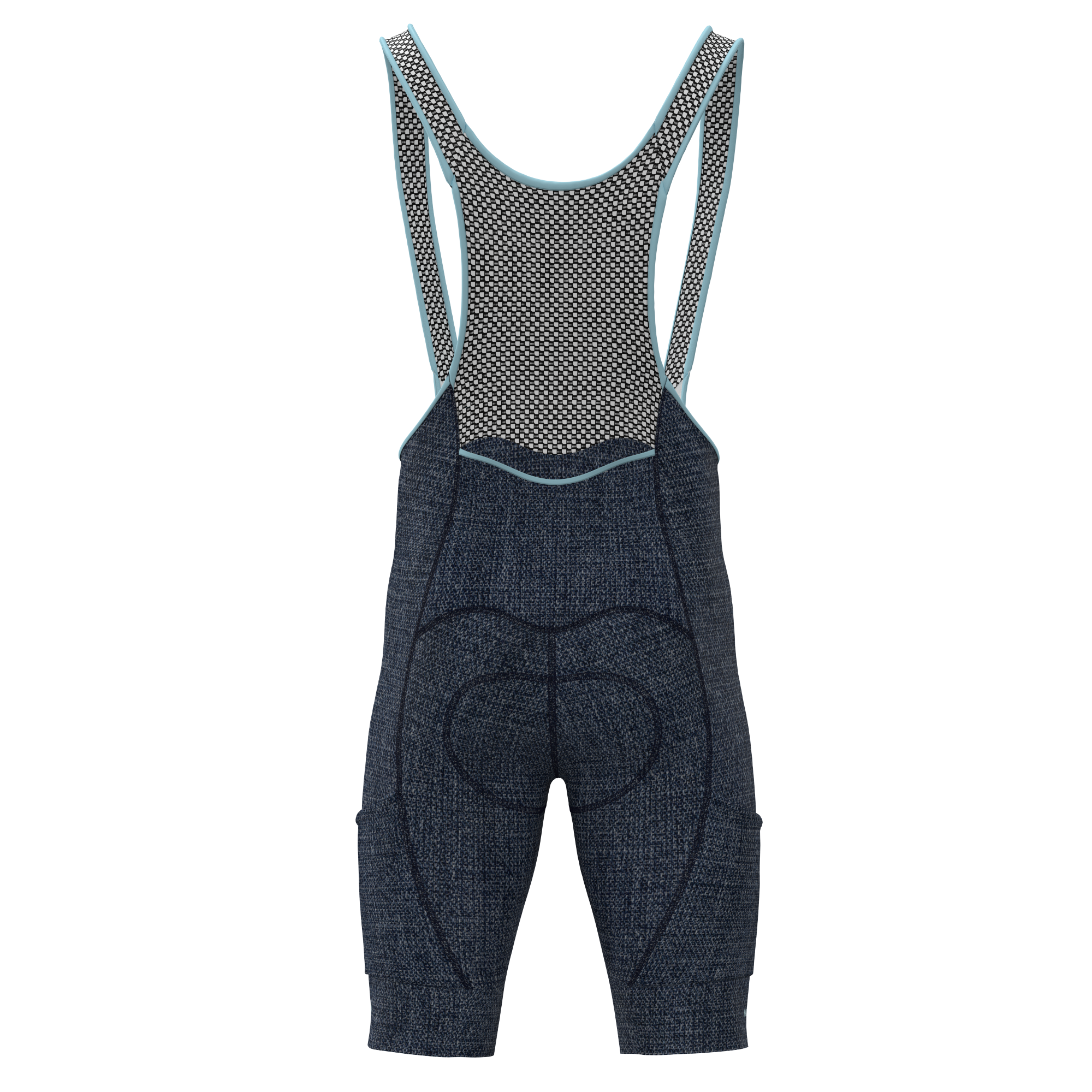 Panache W's Cargo Pocket Bib Short - Denim - 0
