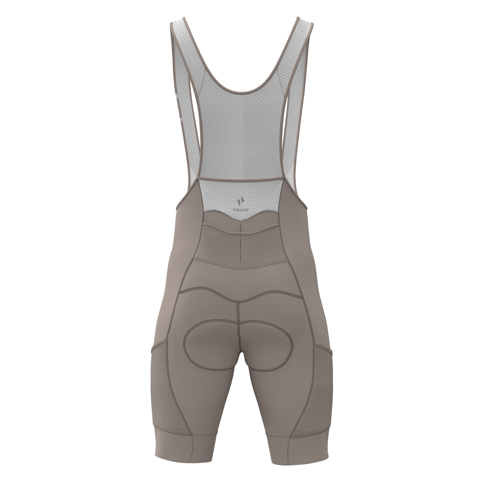 Panache Men's Cargo Pocket Bib Short - Khaki Grey - 0