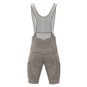 Panache Men's Cargo Pocket Bib Short - Khaki Grey - 0